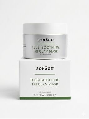 NIB Sonäge Tulsi Soothing Tri Clay Mask | Full Size